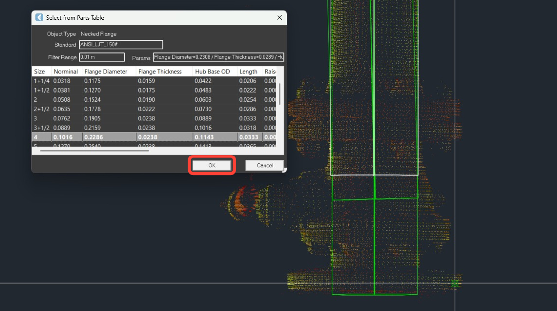 Using the Flange tool in CloudWorx for AutoCAD - Step 12.jpeg